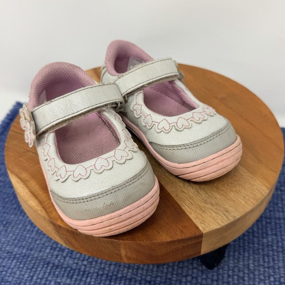Stride Rite Girls Pink/Gray Sneakers Size 5